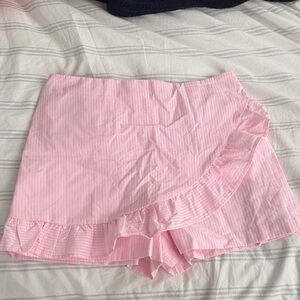 Lilly Pulitzer Pink Striped Ruffle Skort